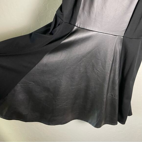Torrid Black Faux Leather Dress Skater Dress Luxe Ponte Coated Black 2X NWT - Picture 6 of 16